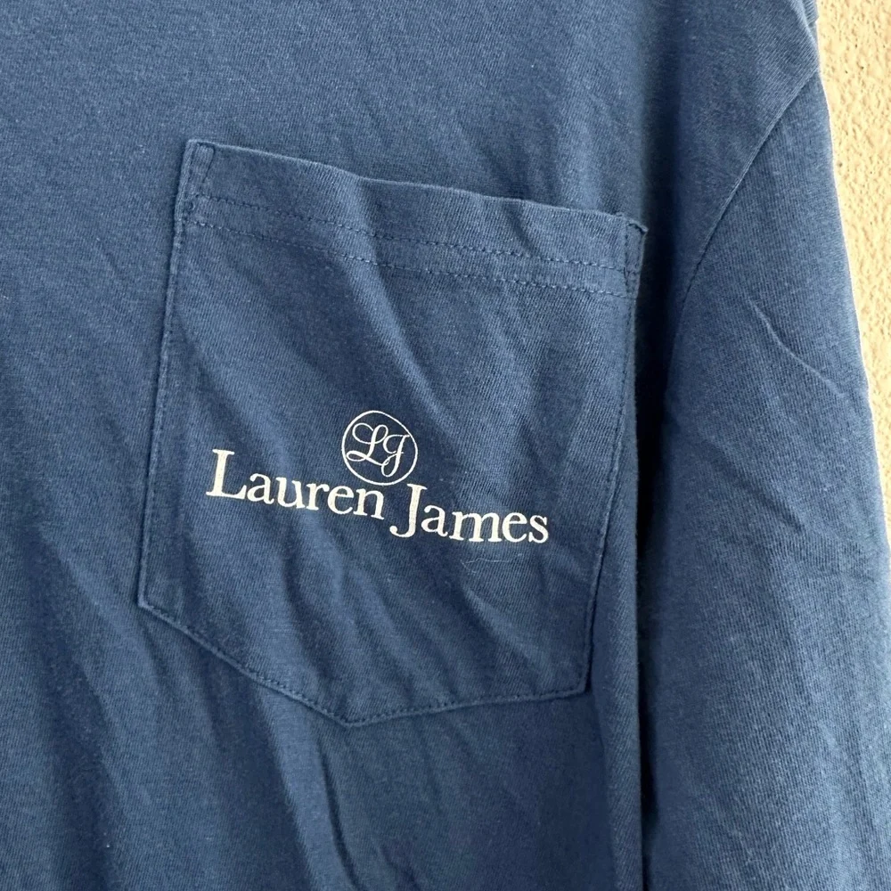 Lauren James navy Long sleeve t shirt small Tied and True Bows - Picture 4 of 5
